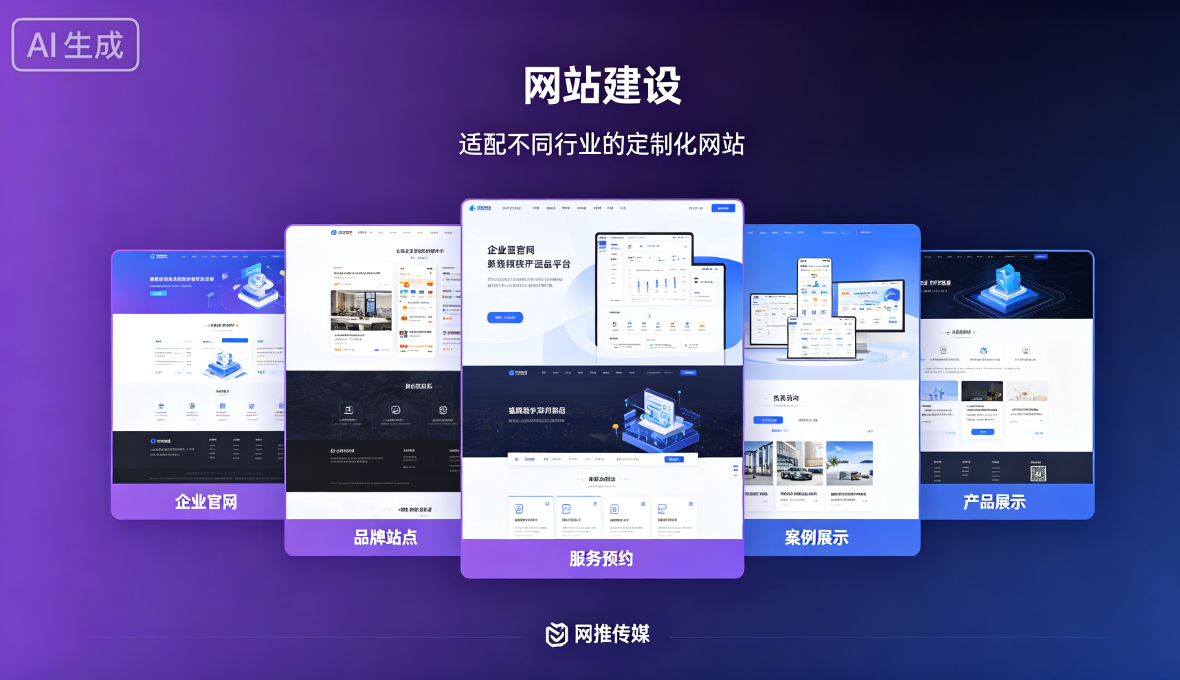 上海网站建设宣传图 - 专业官网制作界面展示